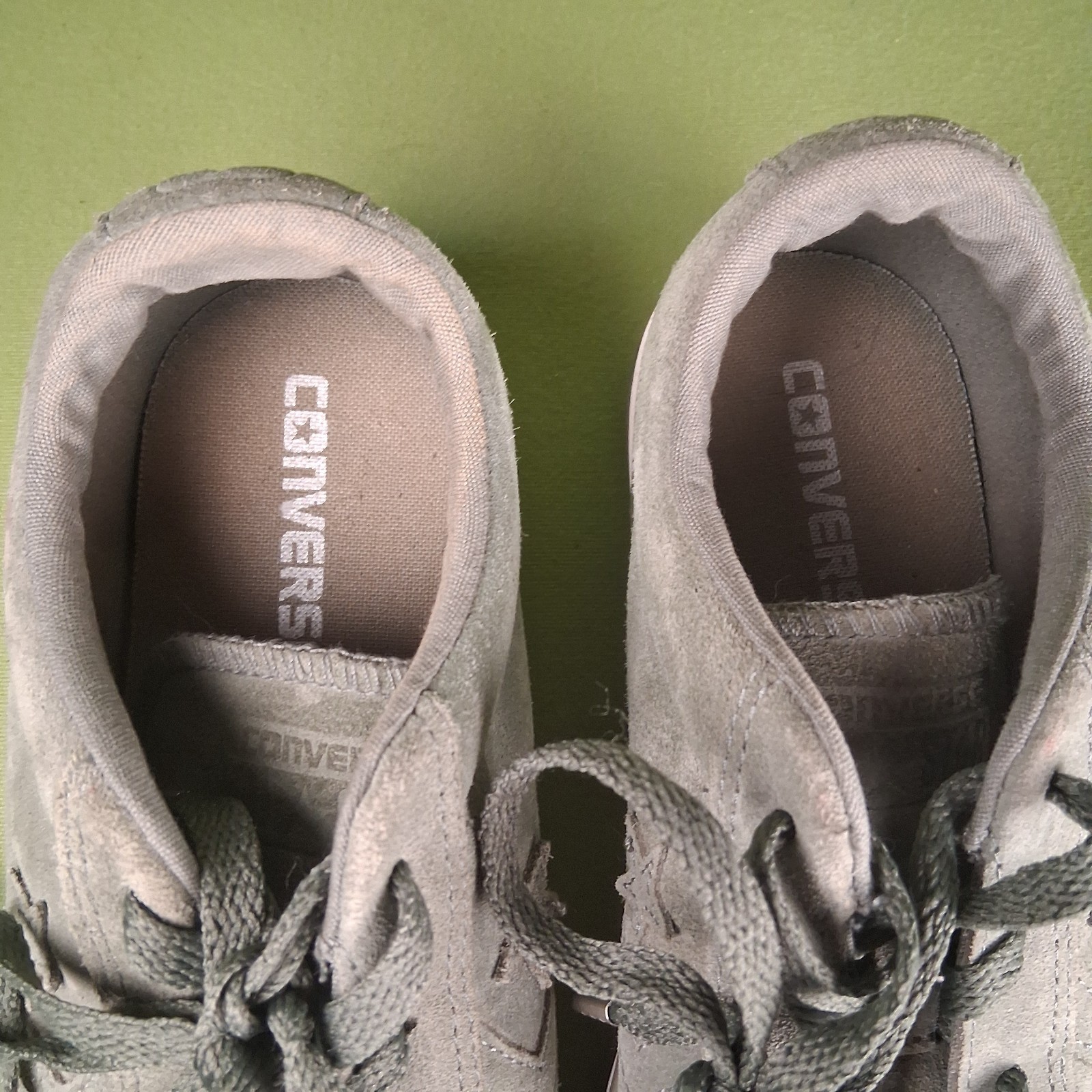 Converse All Star Player Low Green Suede Sneakers Olive Men’s 8 Women's 9.5 EUC thumbnail 6