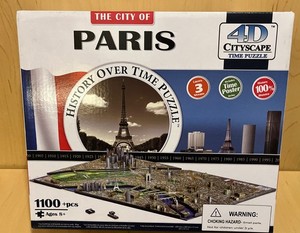 4D Cityscape Time Puzzle: City of Paris, 1100+ Pieces (Used)