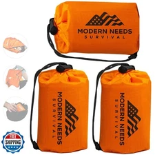 MODERN NEEDS Emergency Sleeping Bag – Thermal Blanket and Bivy Sack | Waterpr