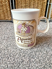 Vintage Dunoon Glencoe Aquarius Zodiac Mug Made In Scotland
