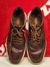 Rockport Total Motion Mens 11 Brown Leather Walking Comfort Sneakers