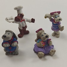 Vintage 1986 Pound Puppies Bright Eyes PVC Tonka Lot of 4