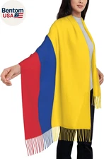 Cute Flag Scarf Shawls for Women Winter Warm Fashion Scarves Large Patriotic Fla