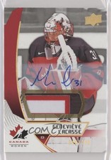 2019 Team Canada Juniors Premium Swatch /199 Genevieve Lacasse #61 Auto ds4