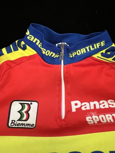Vintage Panasonic–Sportlife-Biemme cycling team long sleeves shirt Size L - Picture 2 of 7