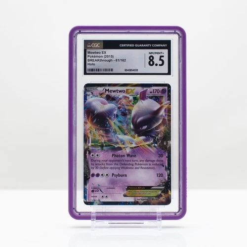 Pokemon Mewtwo EX Holo #61/162 BREAKthrough 2015 - CGC 8.5