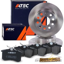 ATEC BREMSSCHEIBEN Ø253 + BELÄGE HINTEN FÜR AUDI A3 SKODA OCTAVIA VW GOLF CADDY 