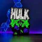 Hulk Logo LED Lightbox | Mains Powered | 3D Printed PLA | Marvel Superhero Decor