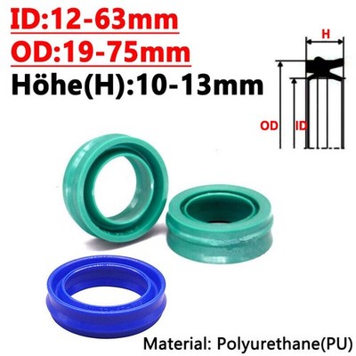 Pneumatikstange PU Kolbendichtungen für Zylinder Innen 12mm-63mm OD 19mm-75mm