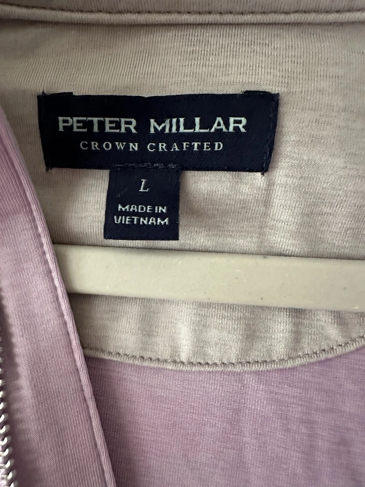 Taco de golfe Garden City Peter Millar Crown feito com zíper quarto 1/4 grande lavanda - Imagem 4 de 4