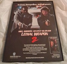 Lethal Weapon 2 Mel Gibson Danny Glover Framed Print Ad 1990 8.5x11