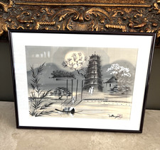 黑色古董原创中国风绘画和卷轴| eBay