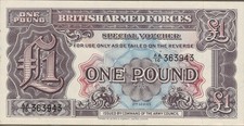 Britische Streitkr&auml;fte Banknote Eins Pfund 1 &pound; - Unzirkuliert MF132796