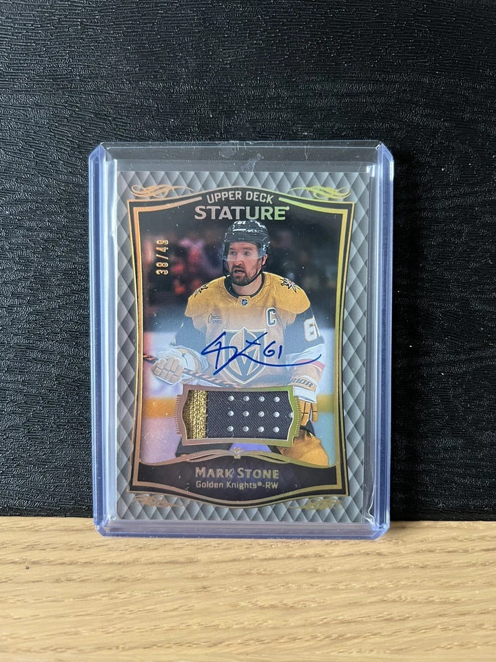 2023-24 Upper Deck Stature Auto Patch Mark Stone #10 /49 (AU, MEM) - Image 3 of 3