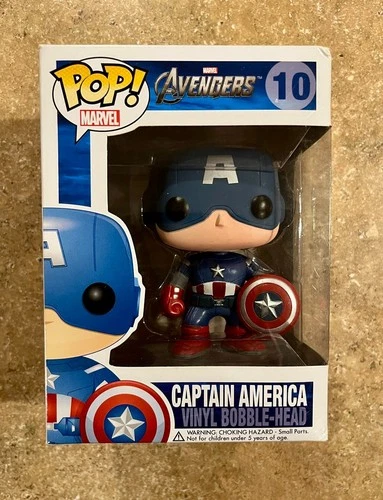 Funko Pop! Captain America #10, Avengers, Authentic