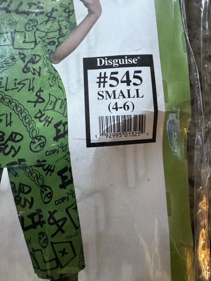 Disfraz clásico de preadolescente/adulto Billie Eilish (verde) S 4-6 disfraces Foto 3 de 4