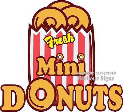 Details about   Food Truck Decals Mini Donuts Concession Restaurant Die-Cut Vinyl V84 