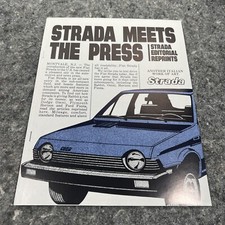 1979 Fiat Strada Meets The Press Compilation Of Article Reprints From Magazines 1979 Fiat Strada Meets The Press Compilation Of Article Reprints From Magazines
