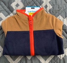 Carter's Boy's 3 Piece Short Sleeve, Jogger Pant  Full Zip Fleece Jacket Set