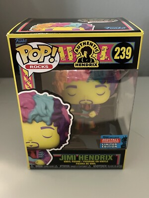 Funko Pop Rocks - Jimi Hendrix (Rainbow) #239 Black Light NYCC