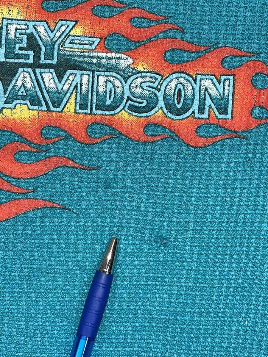 Vintage Harley Davidson Teal Thermal Long Johns Shirt Eagle Vintage Harley Davidson Teal Thermal Long Johns Shirt Eagle