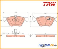 Bremsbelagsatz, Scheibenbremse Cotec Trw GDB1215