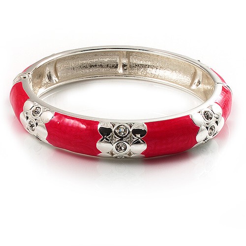 Amedeo Goldtone Nyc 40mm Cameo & White Enamel Bangle  display picture 1