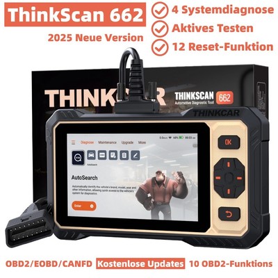 ThinkScan 662 KFZ OBD2 Diagnosegerät Auto 12 Reset 4 System Aktives Testen 2025