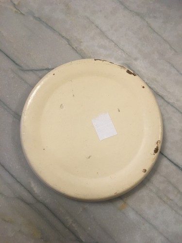 Antique Roseville Pottery Juvenile Bunny Rolled Plate 1916 Easter Creamware - Picture 2 of 2
