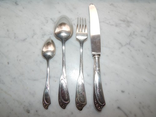 Jugendstil Besteck - Set 4 teilig versilbert Abb. Bestecke des Jugendstils No.25 - Picture 7 of 11
