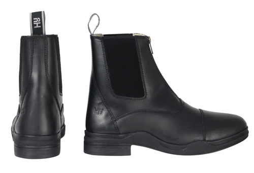 Fleece Lined Leather Zip Jodhpur Boots 