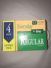 Leggs Regular Pantyhose SZ Q Suntan 4 Pair Vintage Sheer Toe