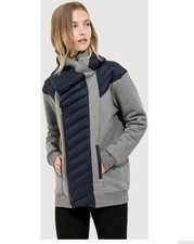 Kit & Ace Grey Navy Ladies Cashmere Liberty Down Hybrid Jacket Us 10 Uk 14 $420