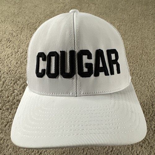 G/Fore Hat Cap Adult White Snapback Cougar Spellout Kiawah Flexfit Golf ...