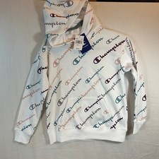 Champion Girls Kids' Size L Multicolor Logo Hoodie Sweatshirt NWT