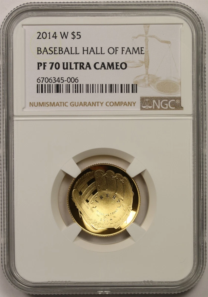 コレクション National Baseball Hall Gold Coin 2014 National Baseball Hall of Fame Uncirculated $5 Gold Coin [BHF