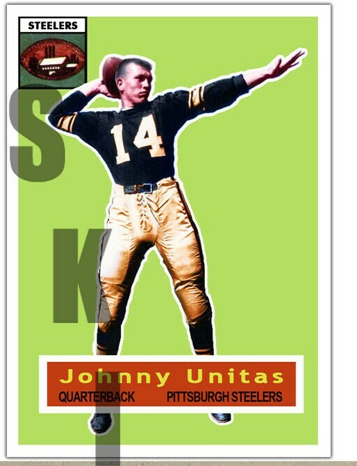 1956 STCC #121 Johnny Unitas Topps Pittsburgh Steelers HOF Colts