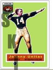 1956 STCC #121 Johnny Unitas Topps Pittsburgh Steelers HOF Colts Custom