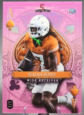Isaiah Bond 1/1 2024 Wild Card 5 Card Draw Rookie RC Pink Ace Cleveland Browns
