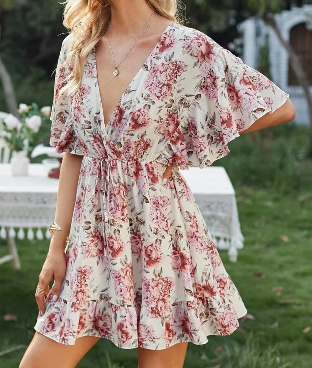 Flutter tie cheap waist dress