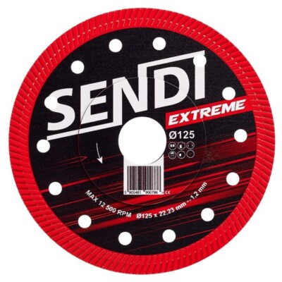 Diamond Cutting Disc 1A1R 125x1.2x9x22.23 SENDI EXTREME Stoneware, Ceramic F30