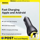 Baseus Golden Contactor Pro Triple Car Charger 65W USB*1+Type C*2 Fast Charging