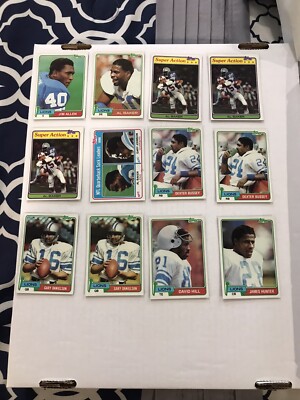 1981 Topps Football Detroit Lions Al Baker Danielson Lot Of 18