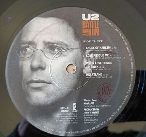 U2 - RATTLE AND HUM - 2x LP 33 RPM VINYL - Italy 1988 - Island Records - U 27 - Bild 11 von 12