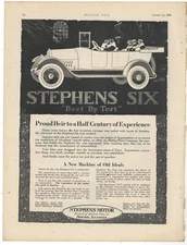1917 Stephens Motor Co. Ad: Stephens Six Automobile - Moline Plow Co. Illinois
