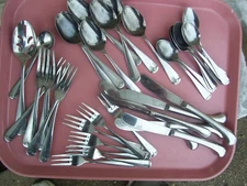 38 PCS VINTAGE STAINLESS JAPAN PATTERN VOLLRATH GLOSSY JAPAN MADE MAKER ???