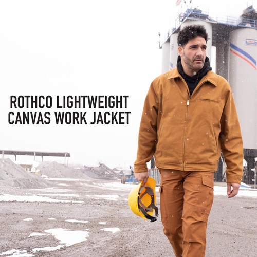 Giacca da lavoro in tela leggera marrone Rothco 92535 - M - Foto 2 di 9
