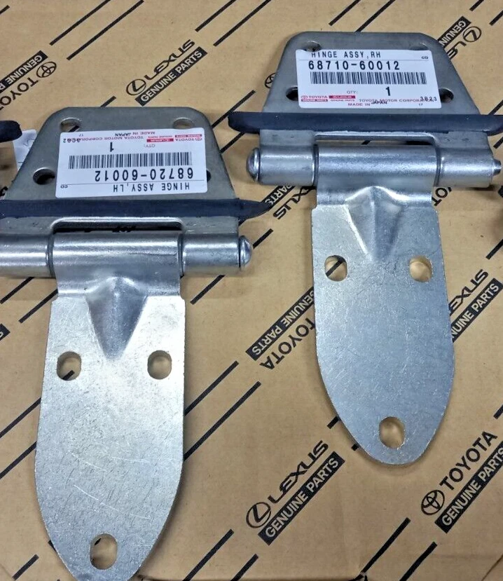 TOYOTA LAND CRUISER FJ40 BJ40 OEM BISAGRAS DE PUERTA DE ACERO DELANTERAS GENUINAS 1969-1986 Foto 3 de 4