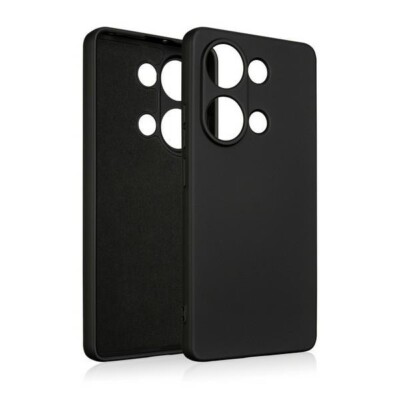 FÜR XIAOMI POCO M6 PRO 4G - SILICON Hülle Back Case Mikrofaser Tasche SCHWARZ