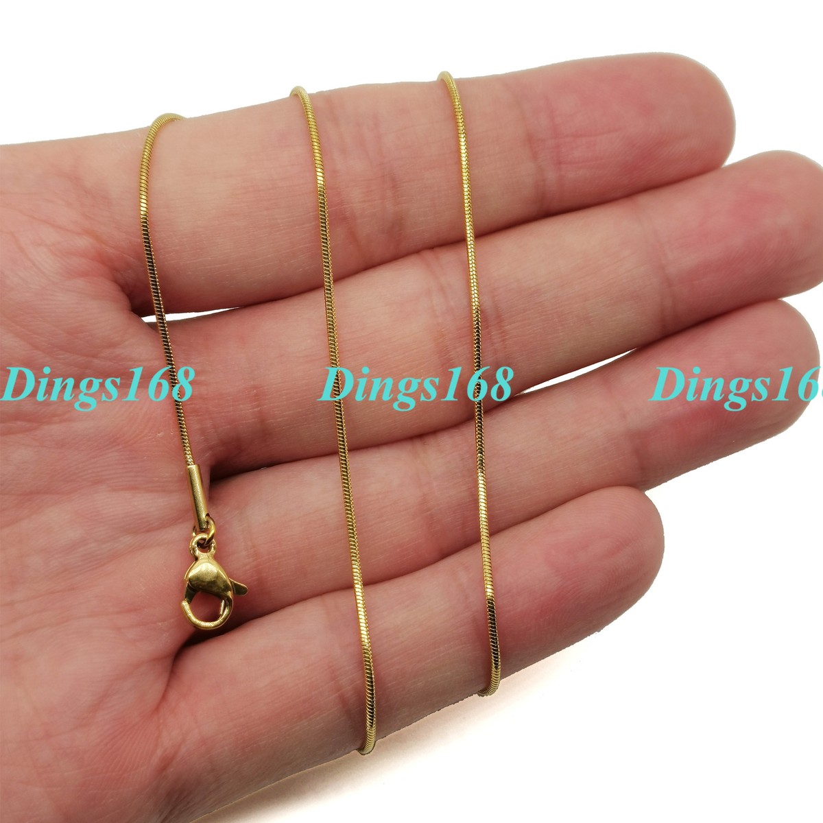 Rope Chain Necklace 14k Yellow Gold-filled 1mm Width, 18-inch Rope Chain Necklace 14k Yellow Gold-filled 1mm Width, 18-inch